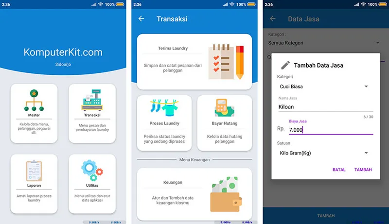 Kasir Laundry Keuangan