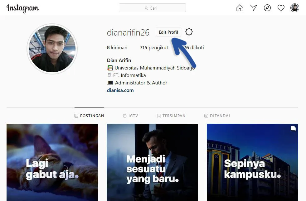 1 Edit Profil Instagram Browser