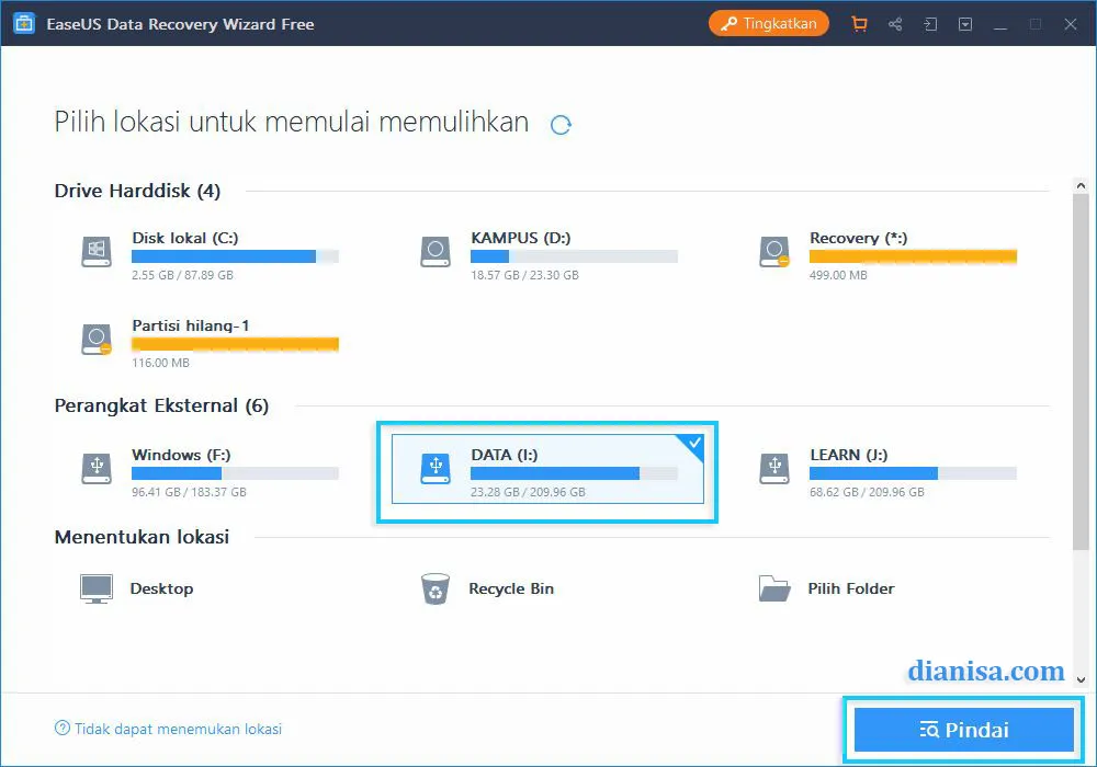1 Mengembalikan Data Terhapus