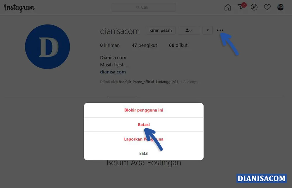 2 Blokir Pengguna IG
