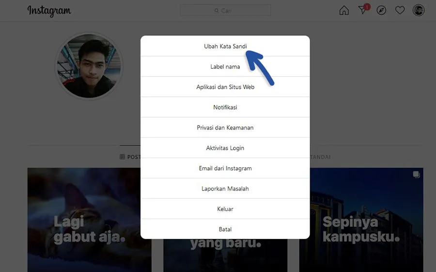 2 Ubah Kata Sandi Instagram