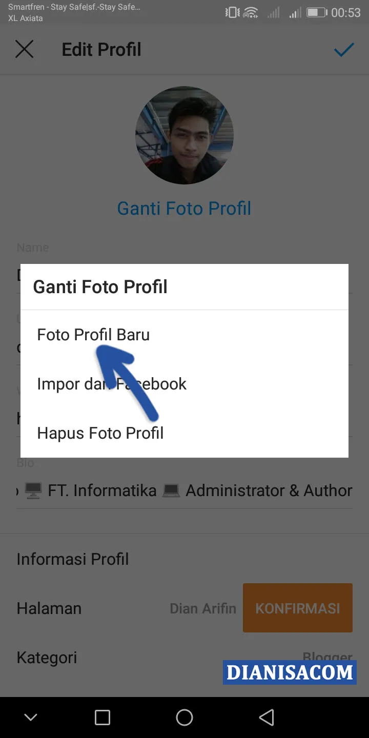3 Upload Foto Profil Instagram Baru