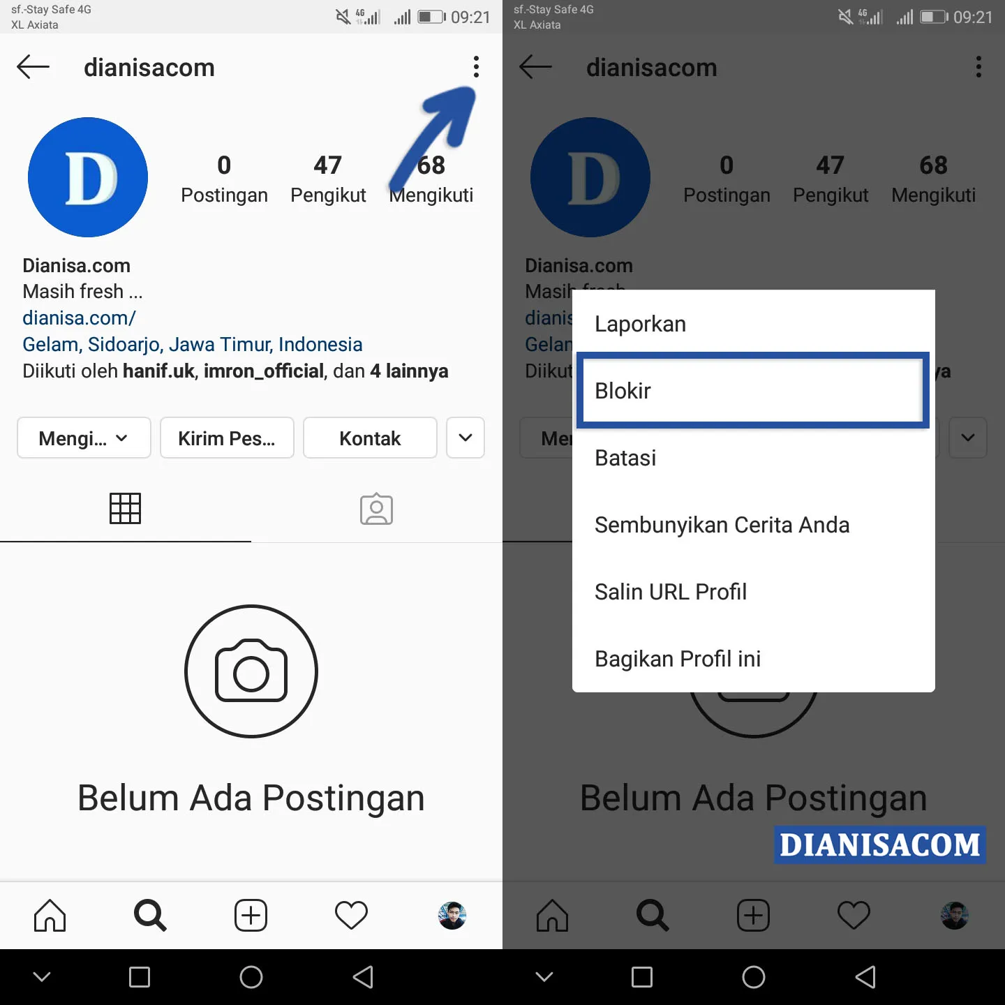 Blokir Orang di Instagram