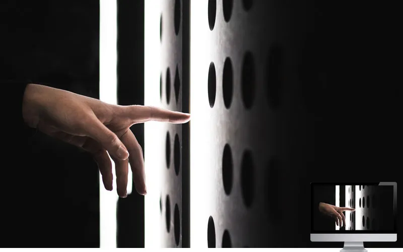 #15. Hand Touch Wall Wallpaper