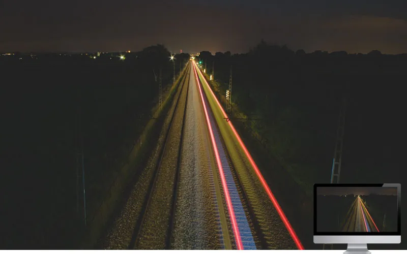 #17. Railway Light Long Exposure Wallpaper