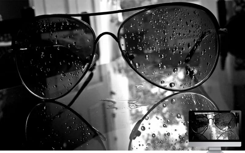 #28. Sunglasses Drops Dark Wallpaper