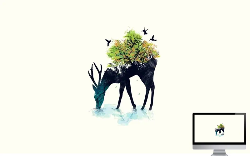 #6 Wallpaper Minimalis Deer