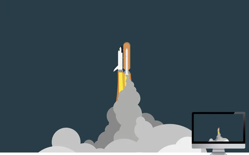 #9 Wallpaper Minimalis Rocket