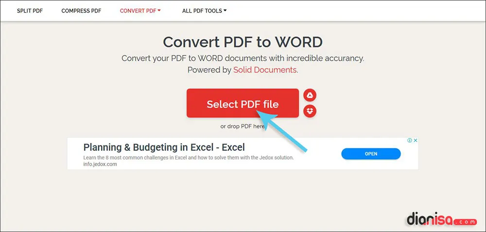 Konversi PDF ke Dokumen Word iLovePDF