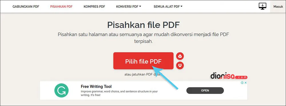 Split File PDF dengan iLovePDF