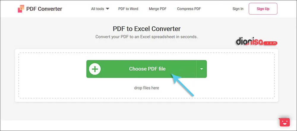 Tools Konversi PDF ke Excel freepdfconvert.com