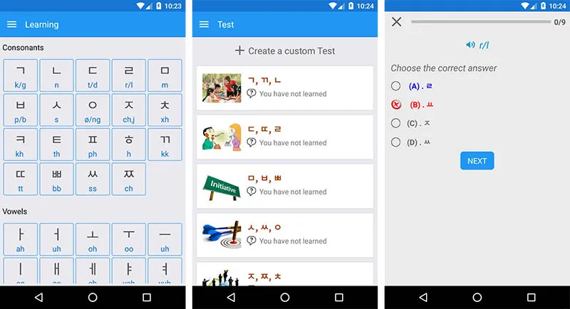 Learning Writing Korean