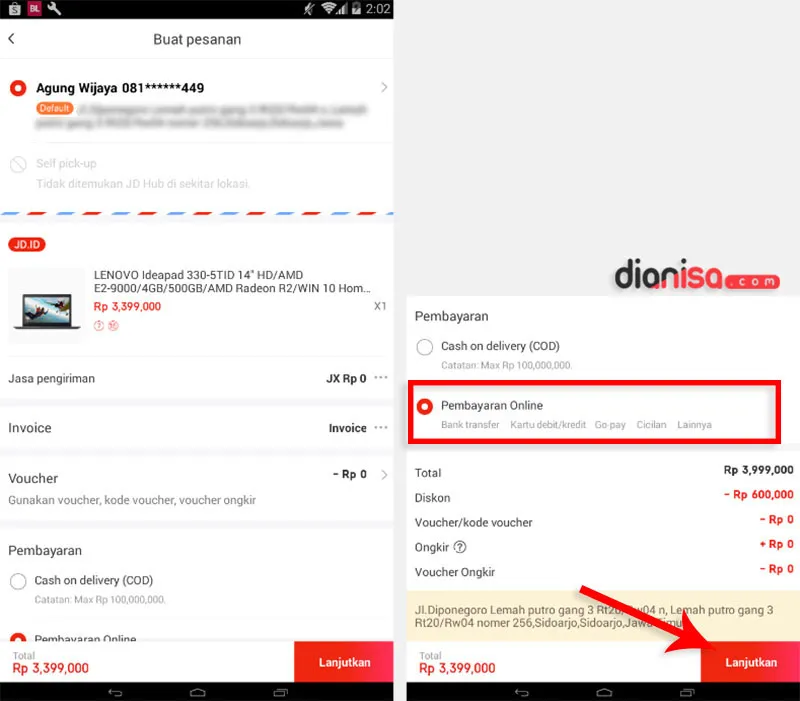 3. Belanja JD.ID di HP