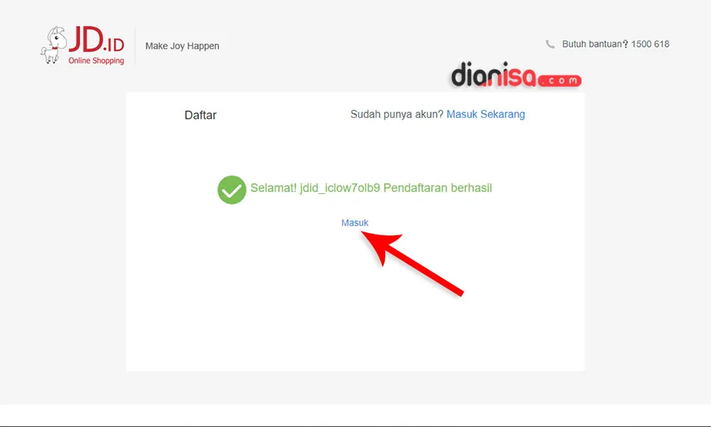3. Cara Daftar Member JD.ID