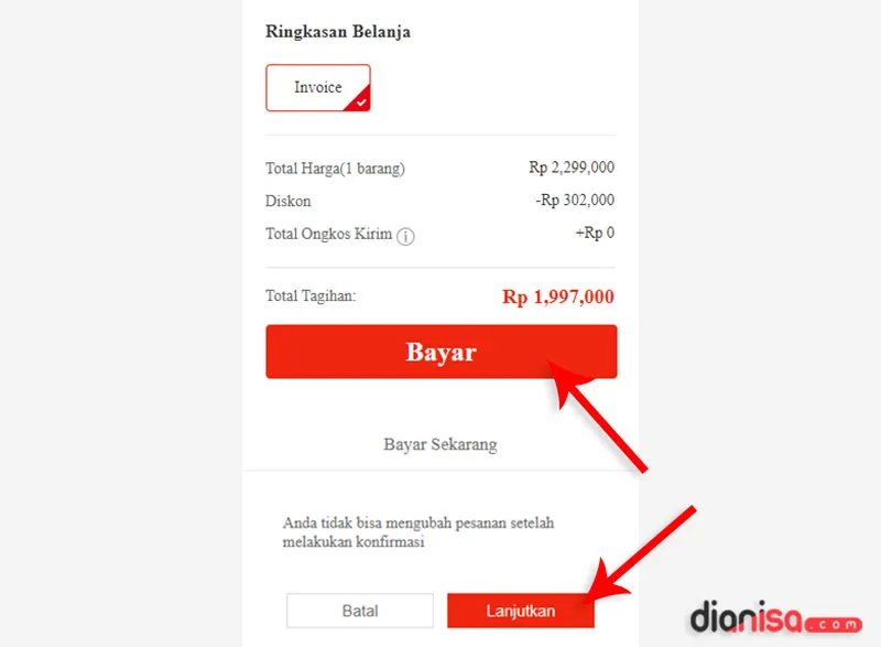 6. Bayar Alfamart di JD.ID