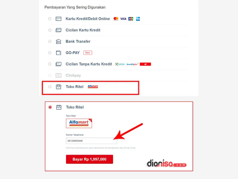 7. Pilihan Pembayaran JD.ID