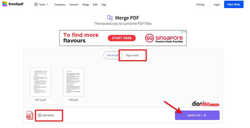 Gabungkan PDF jadi satu di SmallPDF