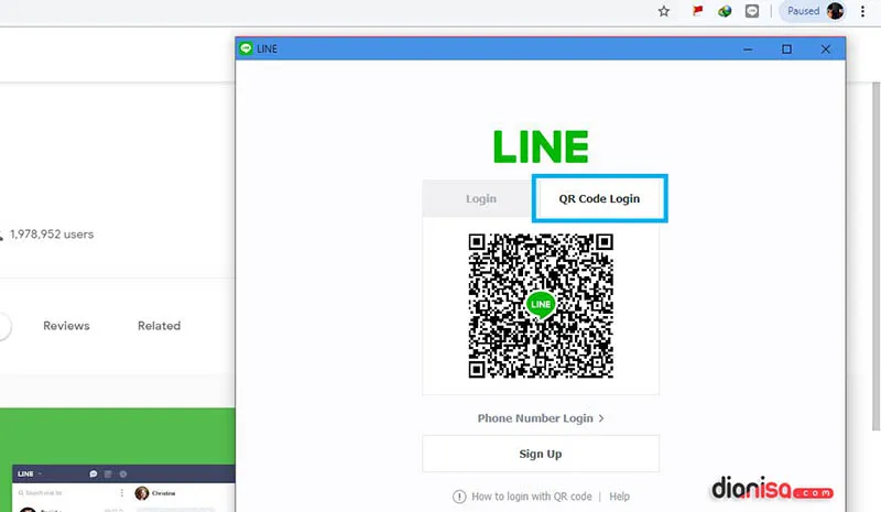 Login LINE PC tanpa Aplikasi