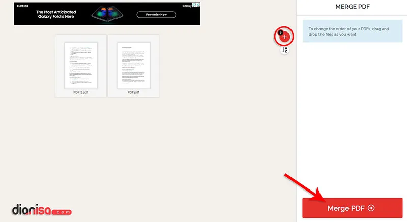 Menggabungkan File PDF secara Online