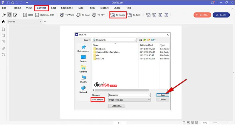 PDF ke JPG - PDF Element