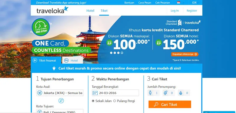 Pesan Tiket di Traveloka