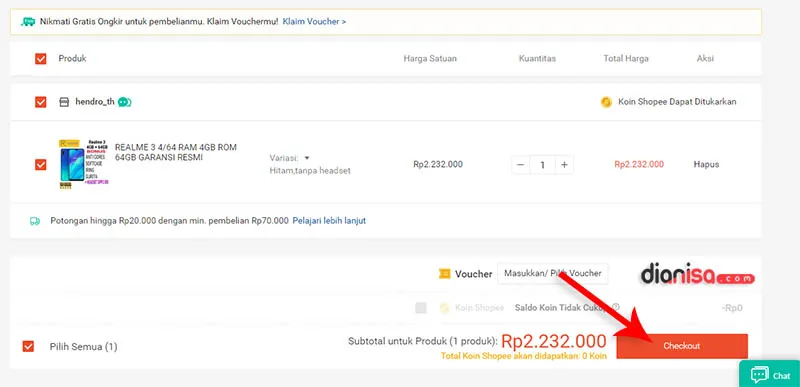 4. Jual Beli di Shopee
