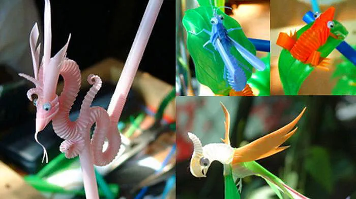 Sedotan Bekas jadi Barang Unik