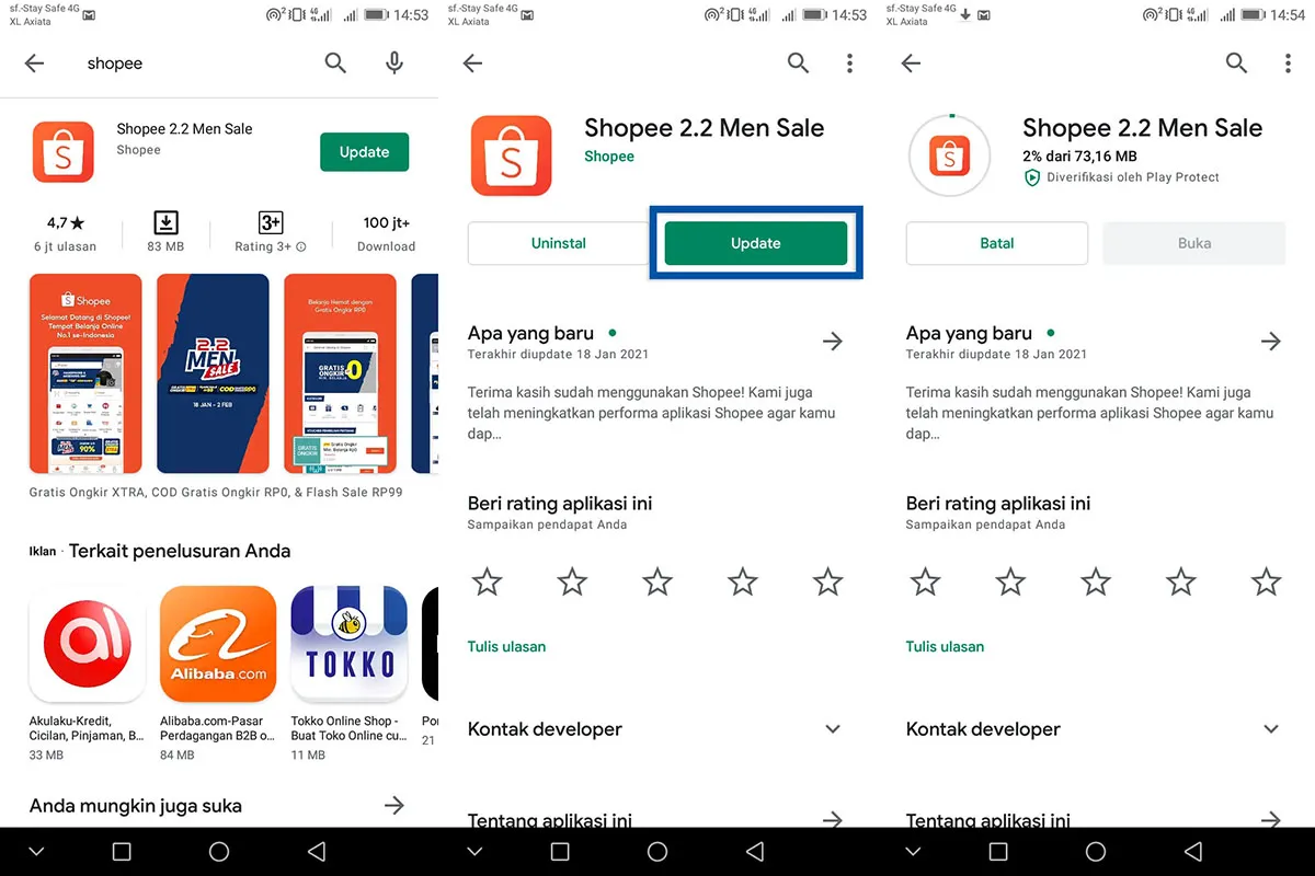 Update Aplikasi Shopee