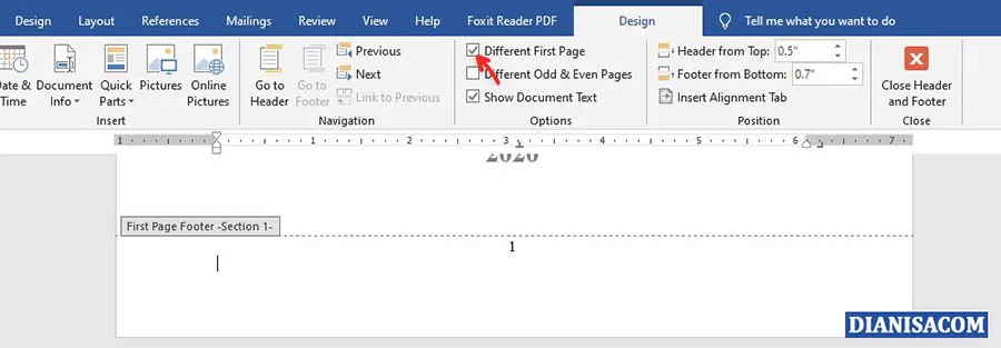 2 Halaman Berbeda Layout Pertama