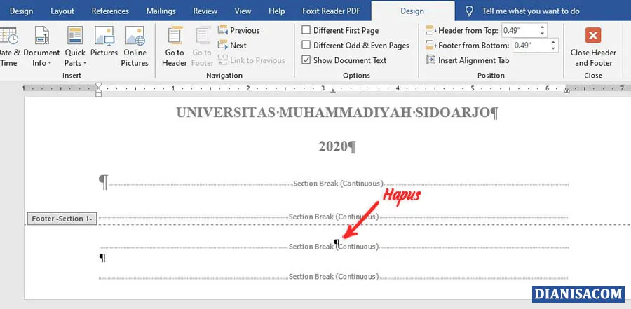 6 Menghapus Halaman Cover