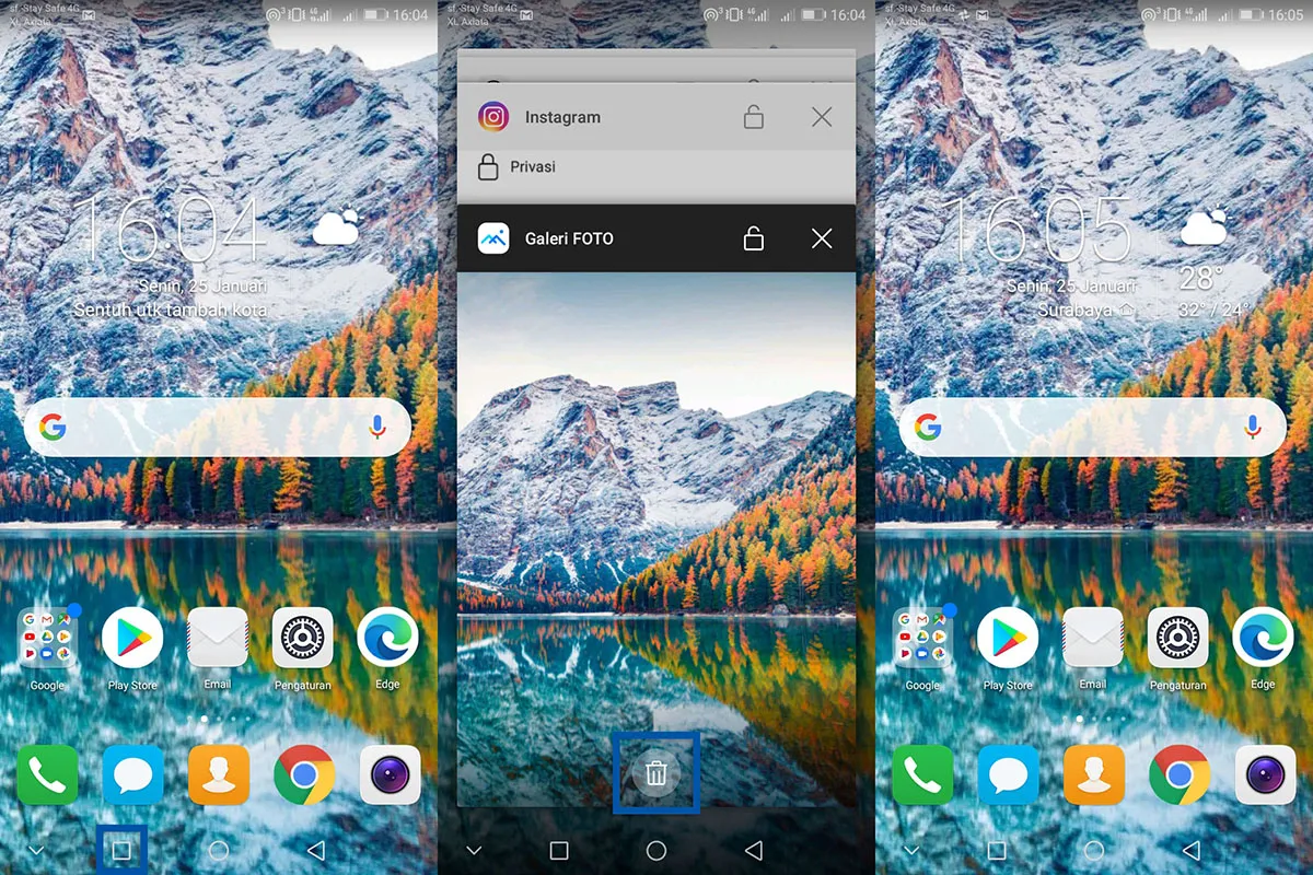 Hapus Recent Apps Android