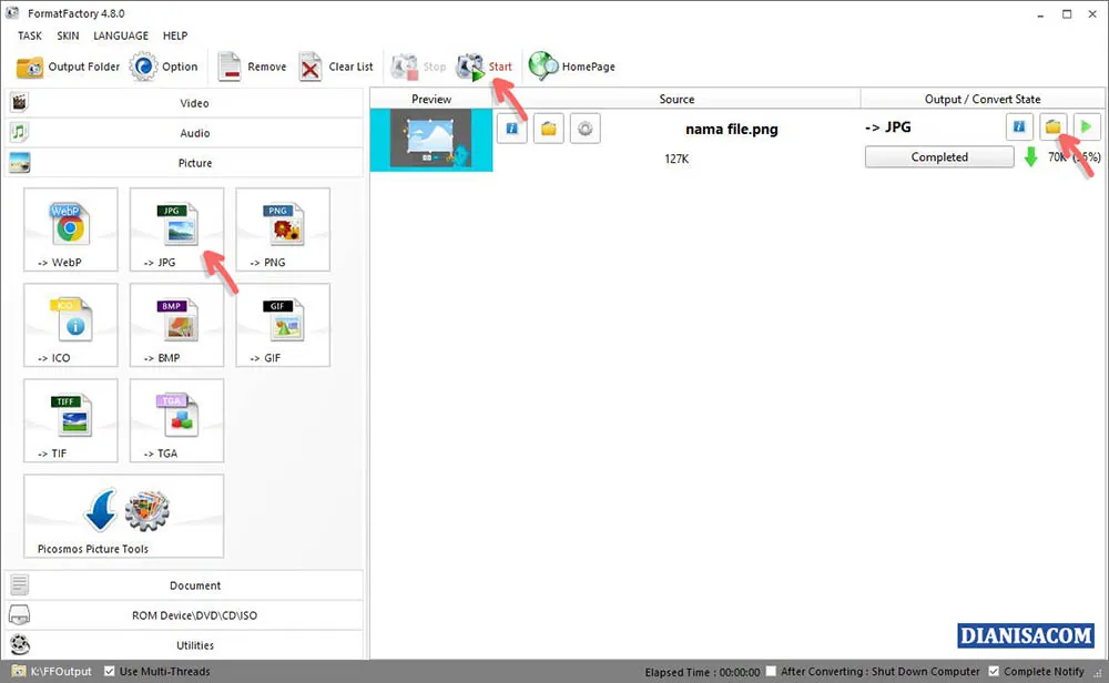 Ubah Gambar PNG ke JPG Offline