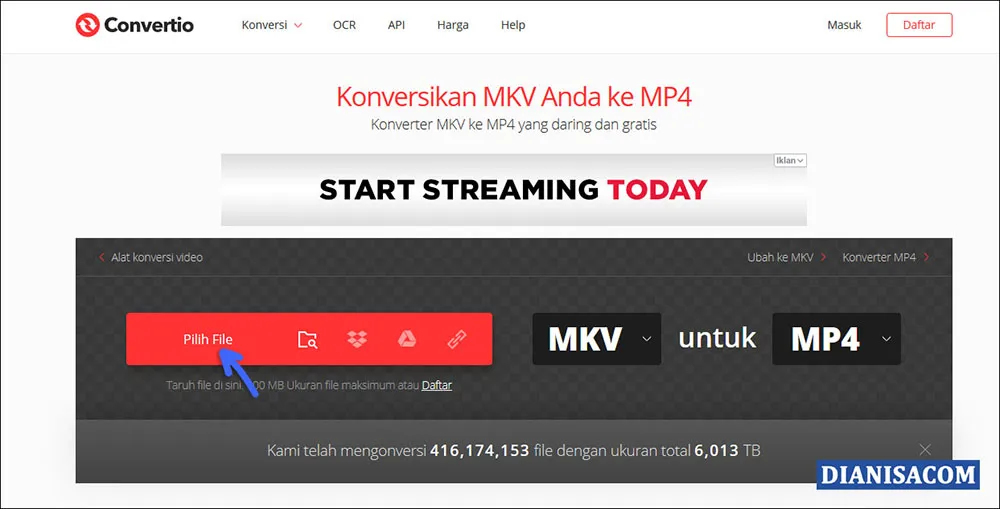 Cara Mengubah MKV ke MP4 Online