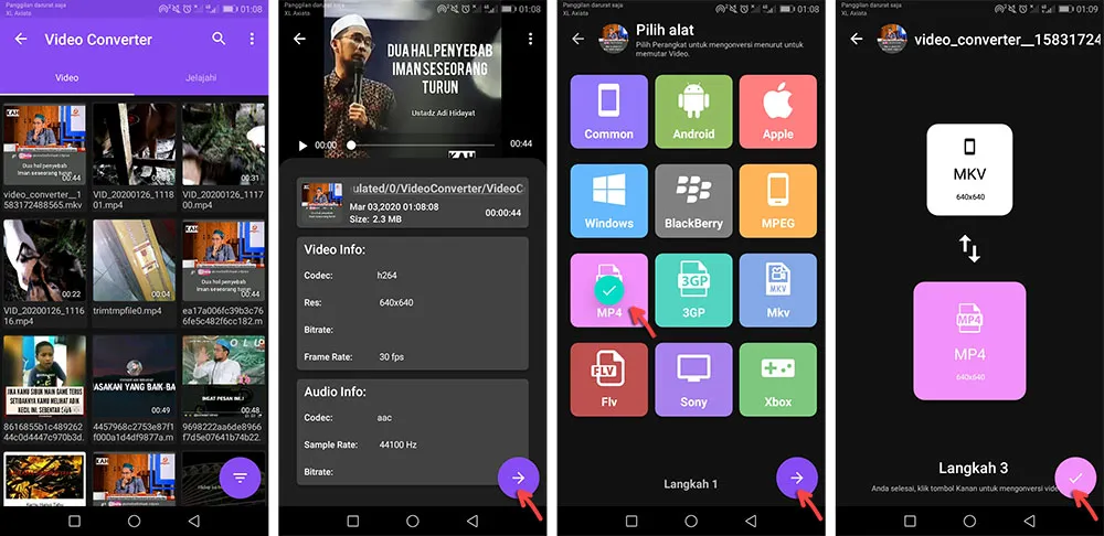 Mengubah Video MKV ke MP4 Android