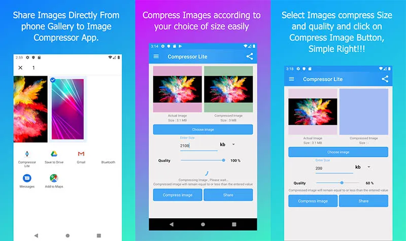 Compress Image Size in KB MB