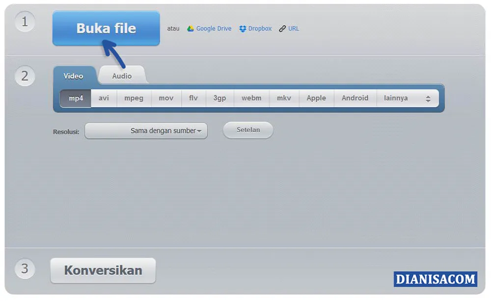 1 Convert Video MP4 ke MP3 Online