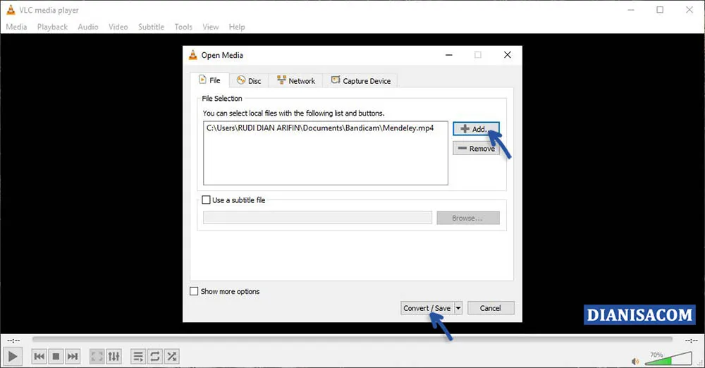 2 Convert Video MP4 ke MP3 dengan VLC
