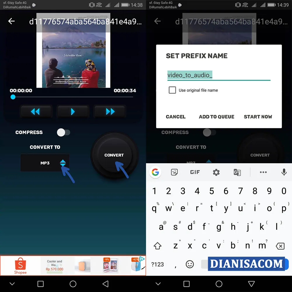 2 Konversi MP4 ke MP3 di HP Android