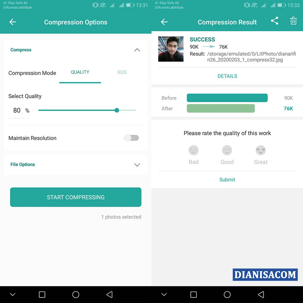 2 Mengecilkan Ukuran Foto Android