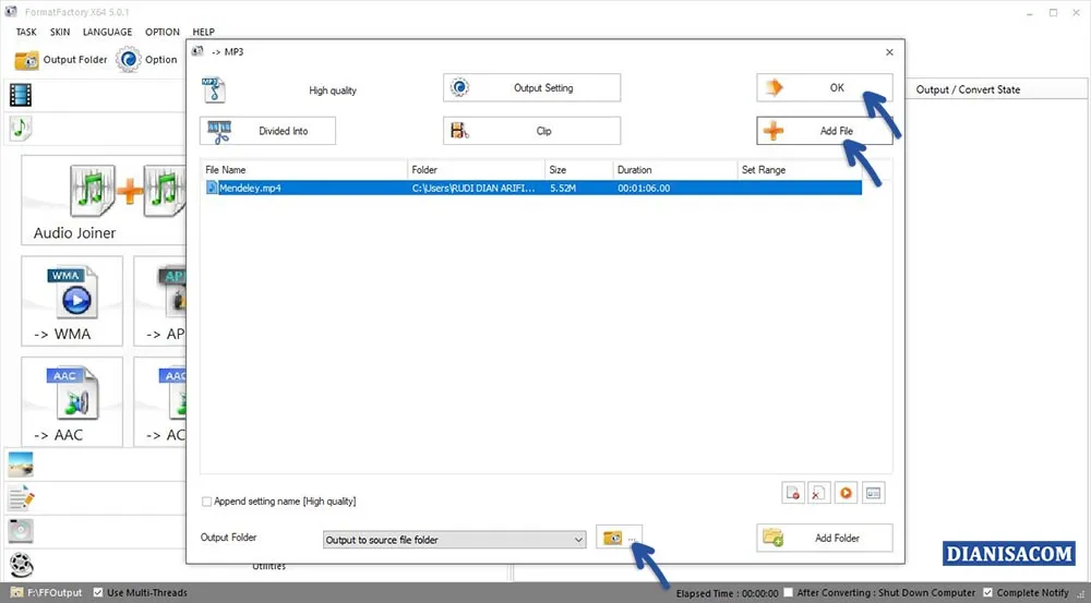 2 Mengubah Video MP4 ke MP3 di Laptop