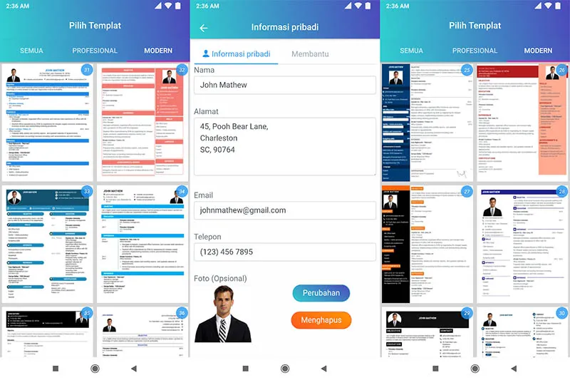 CV Maker Lamaran kerja