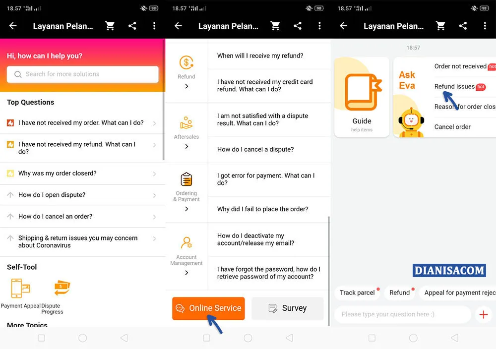 Lakukan Refund Issues Aliexpress