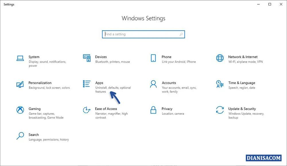 1 Settings Apps Windows