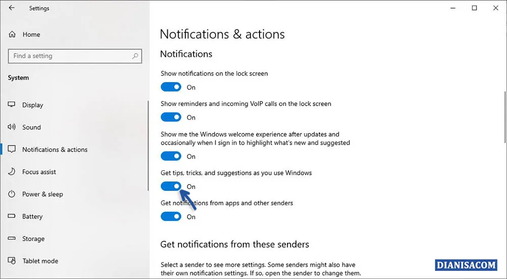 2 Menghilangkan Notifikasi Iklan Windows 10