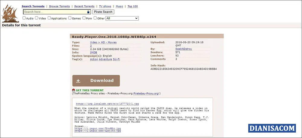 5 Halaman Pengunduhan Torrent