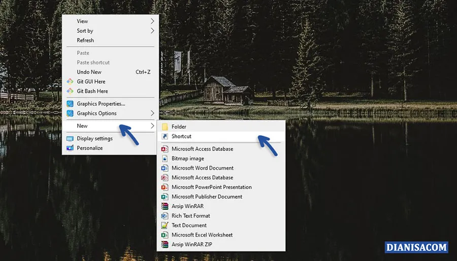 1 Membuat Shortcut di Windows