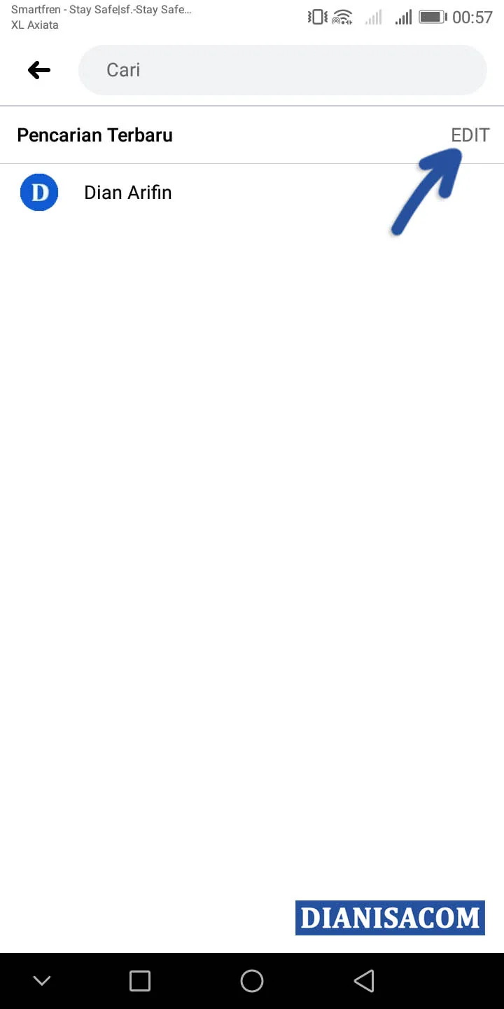 1 Riwayat Pencarian Aplikasi Facebook