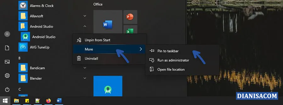 3 Pin to taskbar Windows