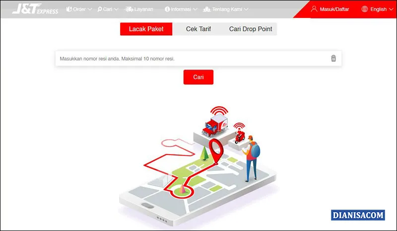 Cek Resi Website J&T