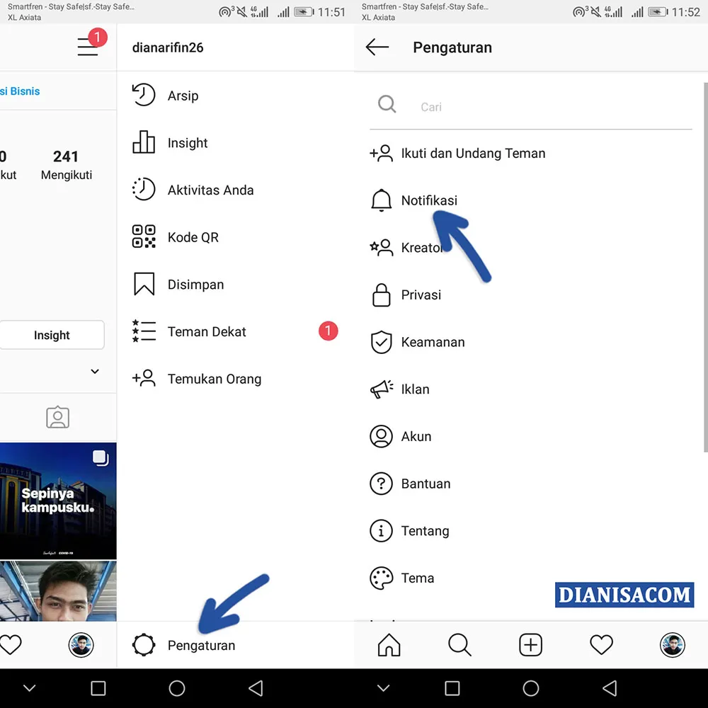 1 Pengaturan Notifikasi Instagram